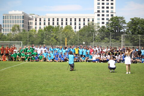 Group photo of all 12 teams participating in this year's tournament.