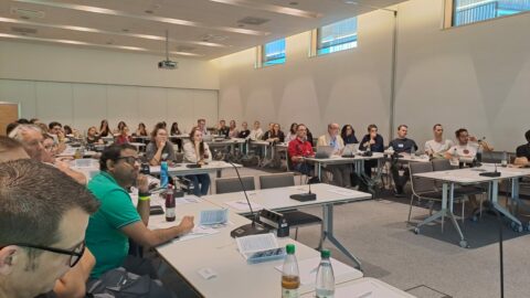 Picture of the audience during one of the presentations.